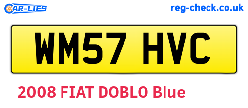WM57HVC are the vehicle registration plates.