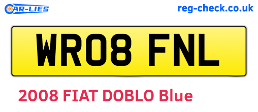 WR08FNL are the vehicle registration plates.