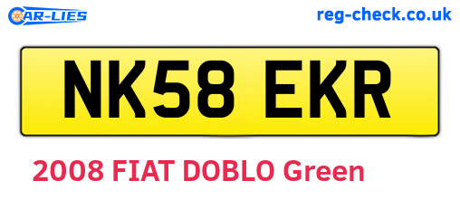 NK58EKR are the vehicle registration plates.