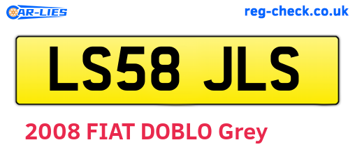 LS58JLS are the vehicle registration plates.