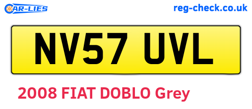 NV57UVL are the vehicle registration plates.