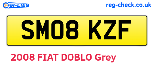 SM08KZF are the vehicle registration plates.