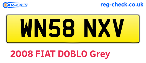 WN58NXV are the vehicle registration plates.