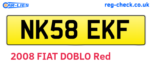 NK58EKF are the vehicle registration plates.
