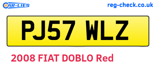 PJ57WLZ are the vehicle registration plates.