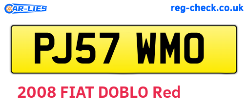 PJ57WMO are the vehicle registration plates.