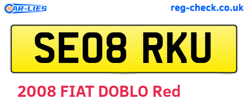 SE08RKU are the vehicle registration plates.