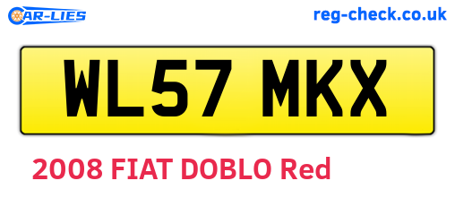 WL57MKX are the vehicle registration plates.