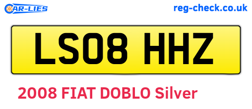 LS08HHZ are the vehicle registration plates.