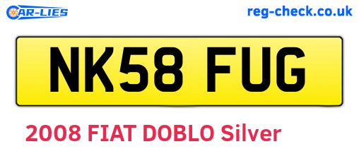NK58FUG are the vehicle registration plates.