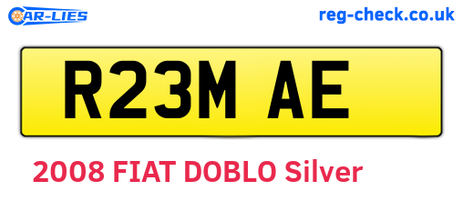 R23MAE are the vehicle registration plates.