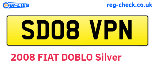 SD08VPN are the vehicle registration plates.
