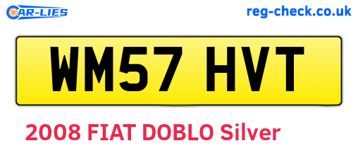 WM57HVT are the vehicle registration plates.