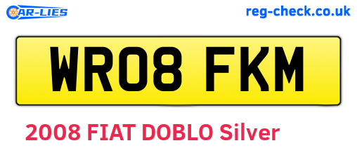 WR08FKM are the vehicle registration plates.