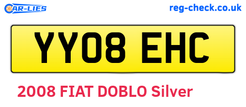 YY08EHC are the vehicle registration plates.