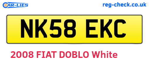 NK58EKC are the vehicle registration plates.