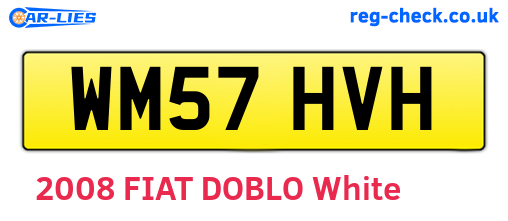 WM57HVH are the vehicle registration plates.