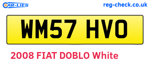 WM57HVO are the vehicle registration plates.