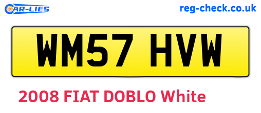 WM57HVW are the vehicle registration plates.