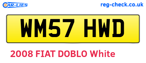 WM57HWD are the vehicle registration plates.