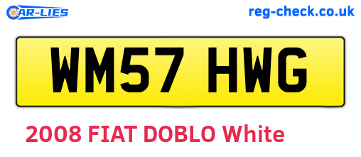 WM57HWG are the vehicle registration plates.