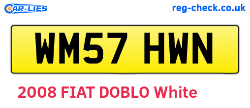 WM57HWN are the vehicle registration plates.