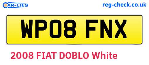 WP08FNX are the vehicle registration plates.