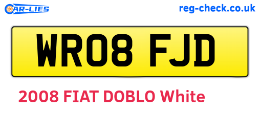 WR08FJD are the vehicle registration plates.