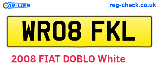 WR08FKL are the vehicle registration plates.