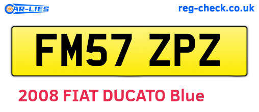 FM57ZPZ are the vehicle registration plates.