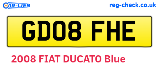 GD08FHE are the vehicle registration plates.
