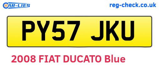 PY57JKU are the vehicle registration plates.
