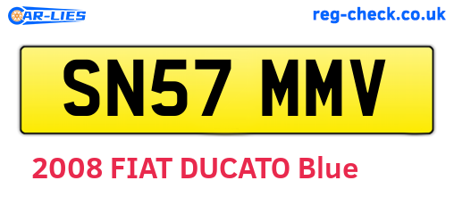 SN57MMV are the vehicle registration plates.
