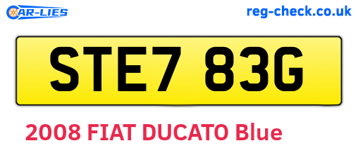STE783G are the vehicle registration plates.