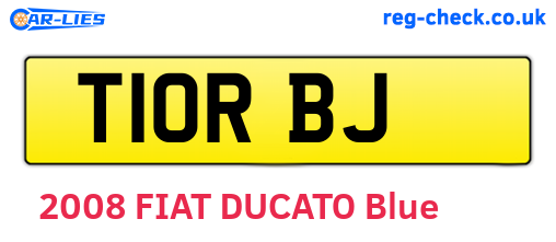 T10RBJ are the vehicle registration plates.