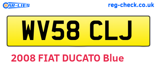 WV58CLJ are the vehicle registration plates.