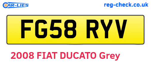 FG58RYV are the vehicle registration plates.