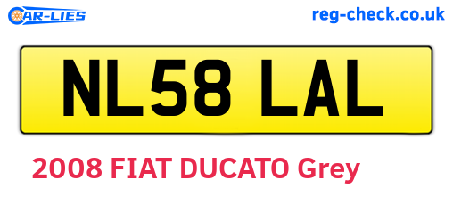 NL58LAL are the vehicle registration plates.