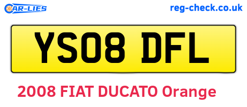 YS08DFL are the vehicle registration plates.