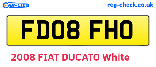 FD08FHO are the vehicle registration plates.