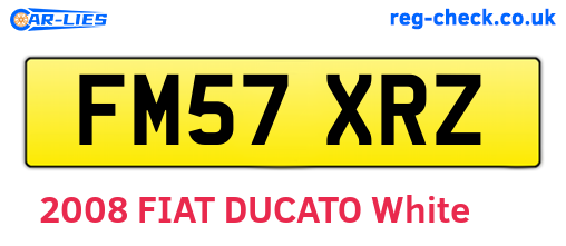 FM57XRZ are the vehicle registration plates.