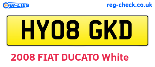 HY08GKD are the vehicle registration plates.