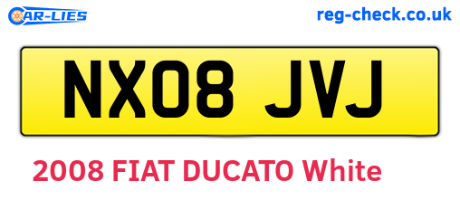 NX08JVJ are the vehicle registration plates.