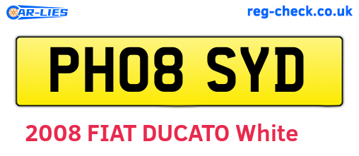 PH08SYD are the vehicle registration plates.