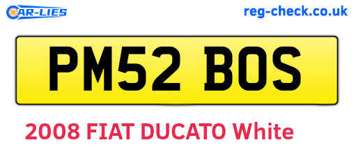 PM52BOS are the vehicle registration plates.