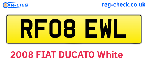 RF08EWL are the vehicle registration plates.
