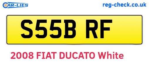 S55BRF are the vehicle registration plates.