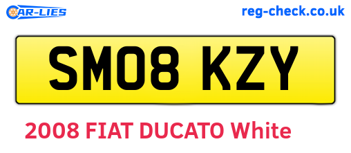 SM08KZY are the vehicle registration plates.