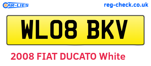 WL08BKV are the vehicle registration plates.