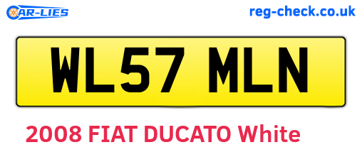 WL57MLN are the vehicle registration plates.